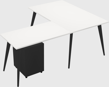 Modern l-shaped office desk