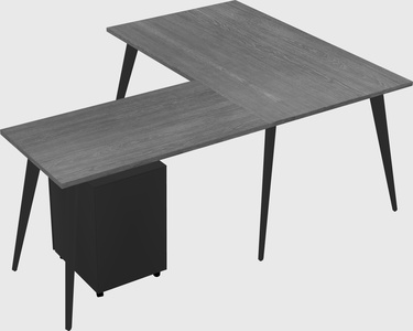 Modern l-shaped office desk