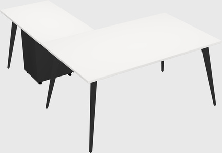 Modern l-shaped office desk