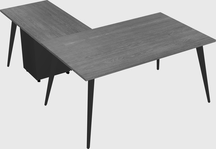 Modern l-shaped office desk