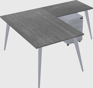 Modern l-shaped office desk