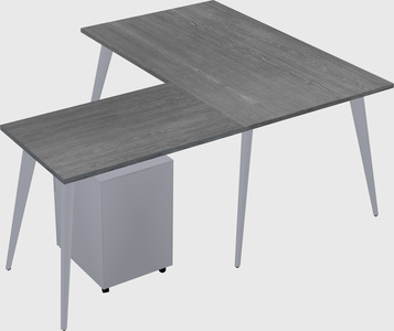 Modern l-shaped office desk