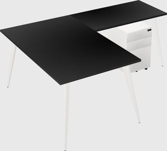 Modern l-shaped office desk