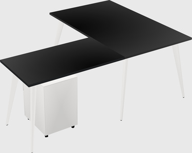 Modern l-shaped office desk