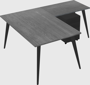 Modern l-shaped office desk