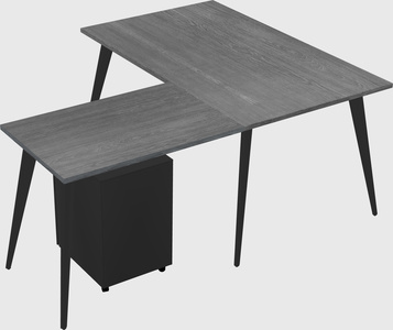 Modern l-shaped office desk