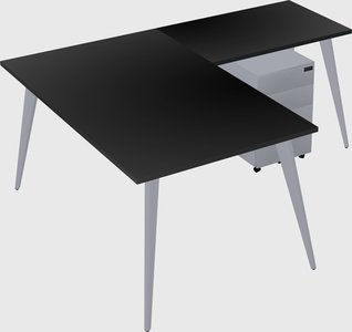 Modern l-shaped office desk