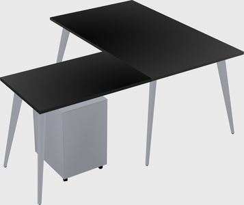 Modern l-shaped office desk