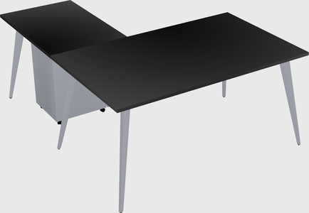 Modern l-shaped office desk