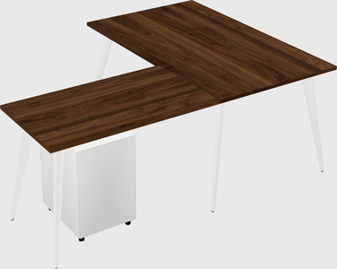 Modern l-shaped office desk
