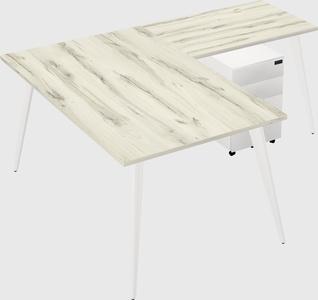 Modern l-shaped office desk