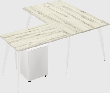 Modern l-shaped office desk