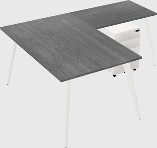 Modern l-shaped office desk