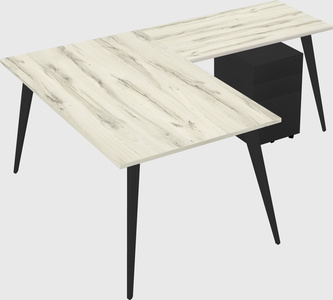Modern l-shaped office desk