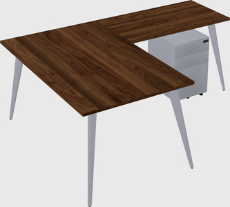 Modern l-shaped office desk