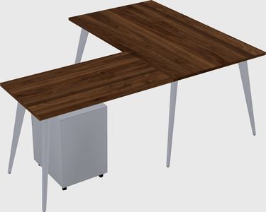 Modern l-shaped office desk