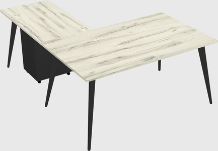 Modern l-shaped office desk