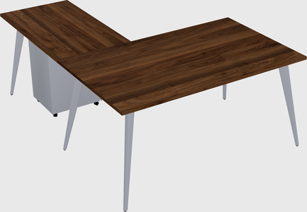 Modern l-shaped office desk