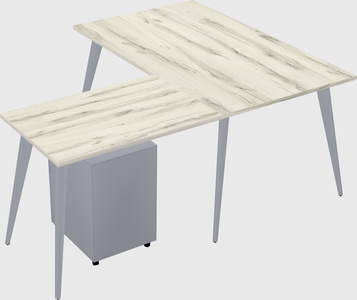 Modern l-shaped office desk