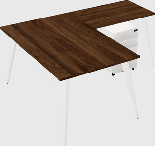 Modern l-shaped office desk