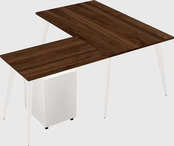 Modern l-shaped office desk