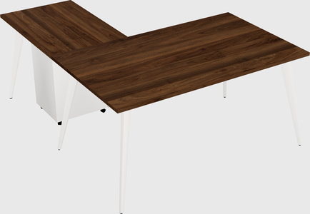 Modern l-shaped office desk