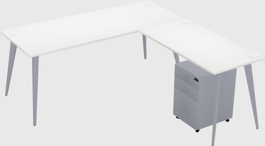 Modern L-shaped Office Desk