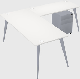 Modern l-shaped office desk