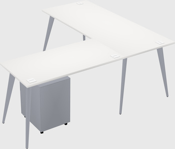 Modern l-shaped office desk