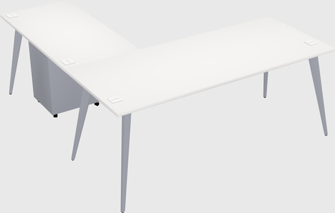 Modern l-shaped office desk