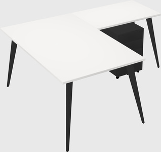 Modern l-shaped office desk