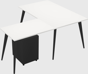 Modern l-shaped office desk