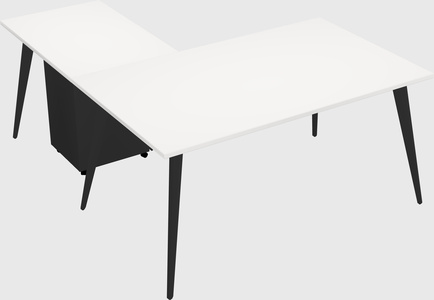 Modern l-shaped office desk