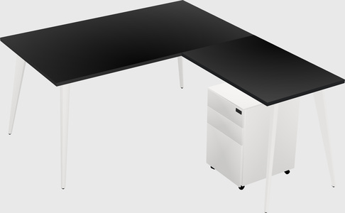 Modern L-shaped Office Desk