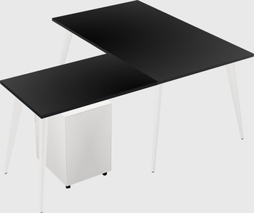 Modern l-shaped office desk