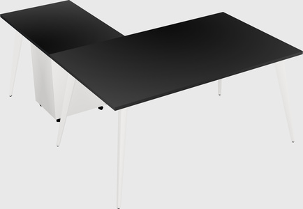 Modern l-shaped office desk