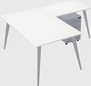 Modern l-shaped office desk