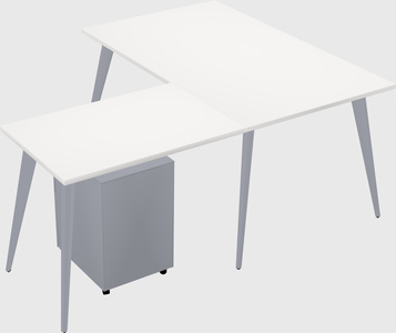 Modern l-shaped office desk