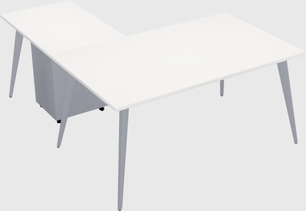 Modern l-shaped office desk
