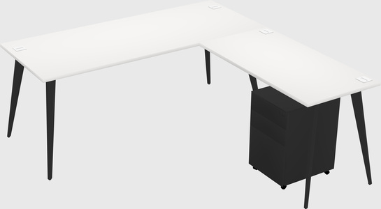 Modern L-shaped Office Desk
