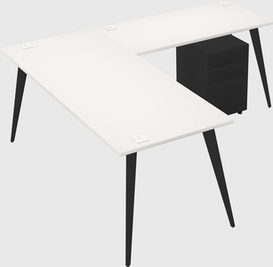 Modern l-shaped office desk
