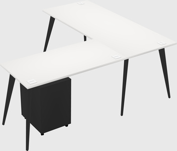 Modern l-shaped office desk