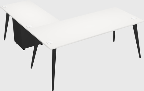 Modern l-shaped office desk