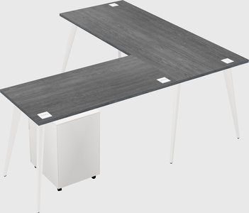 Modern l-shaped office desk