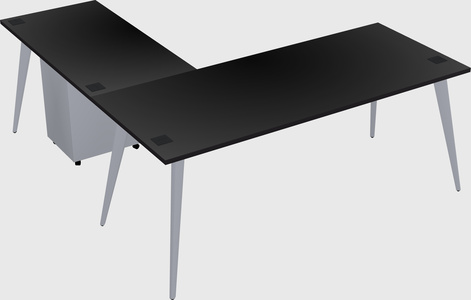 Modern l-shaped office desk
