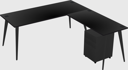 Modern L-shaped Office Desk