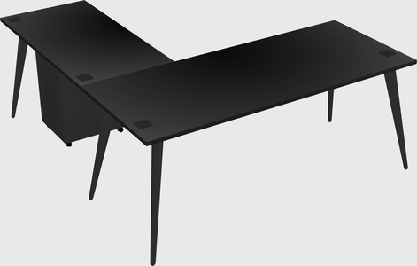 Modern l-shaped office desk