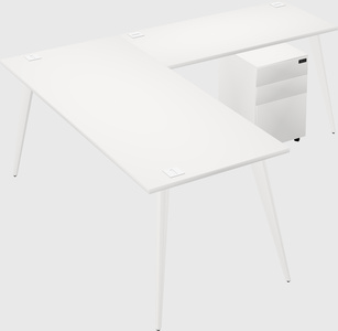 Modern l-shaped office desk