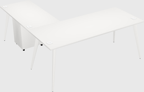Modern l-shaped office desk