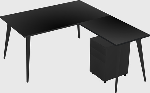 Modern L-shaped Office Desk
